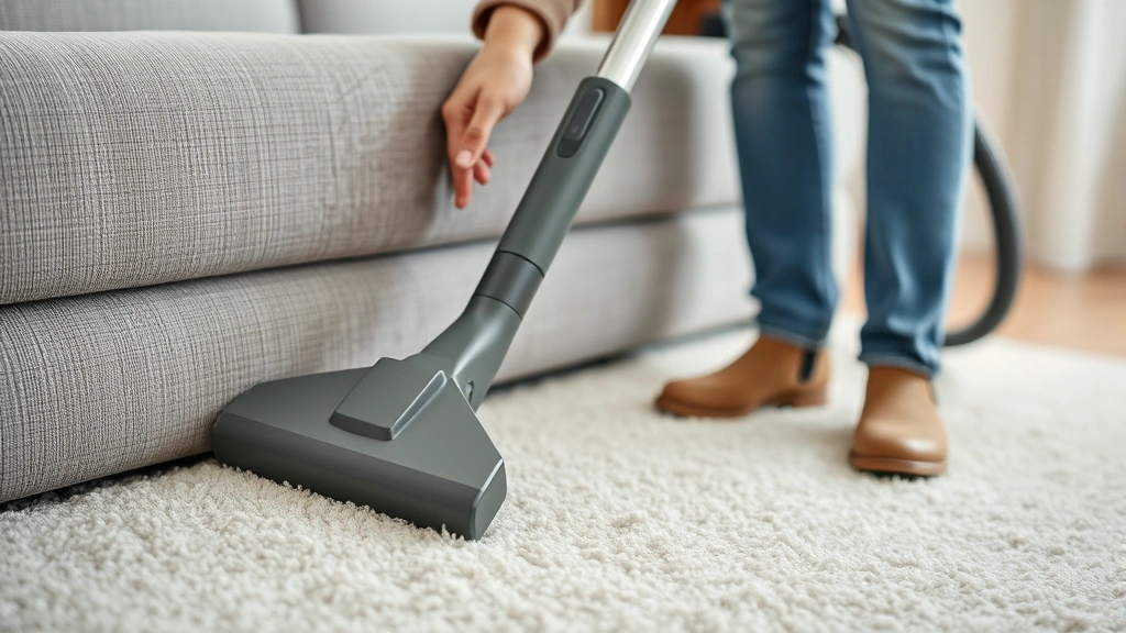 how to clean mattress -
person using upholstery vacuum attachment with focused concentration
