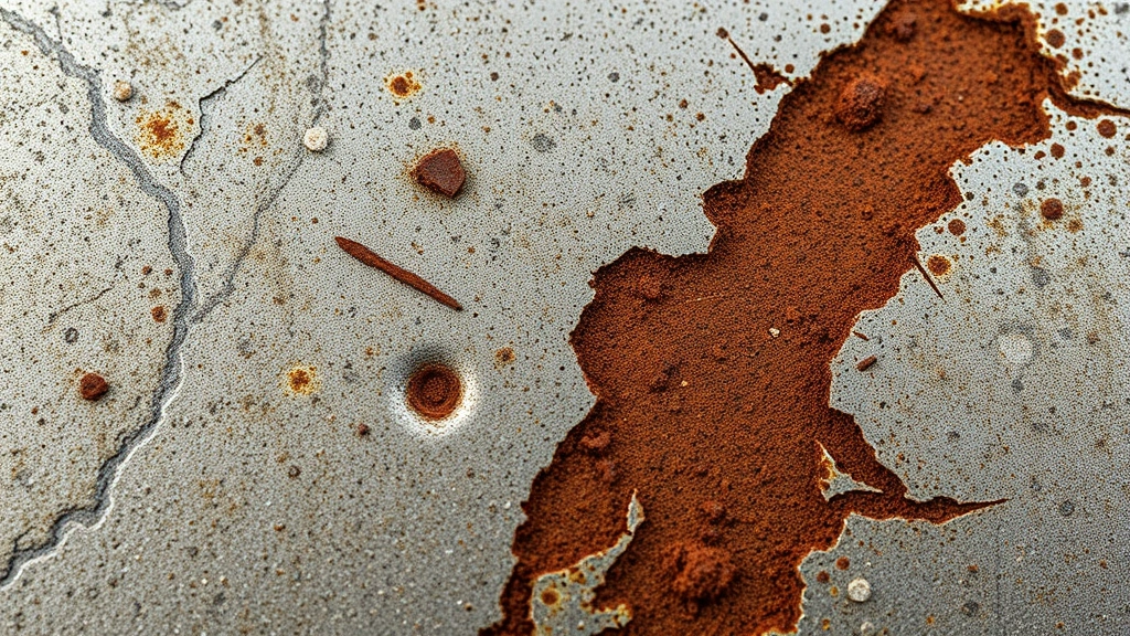 how to clean rusty cast iron -
Photorealistic close-up macro photography of cast iron surface texture showing 