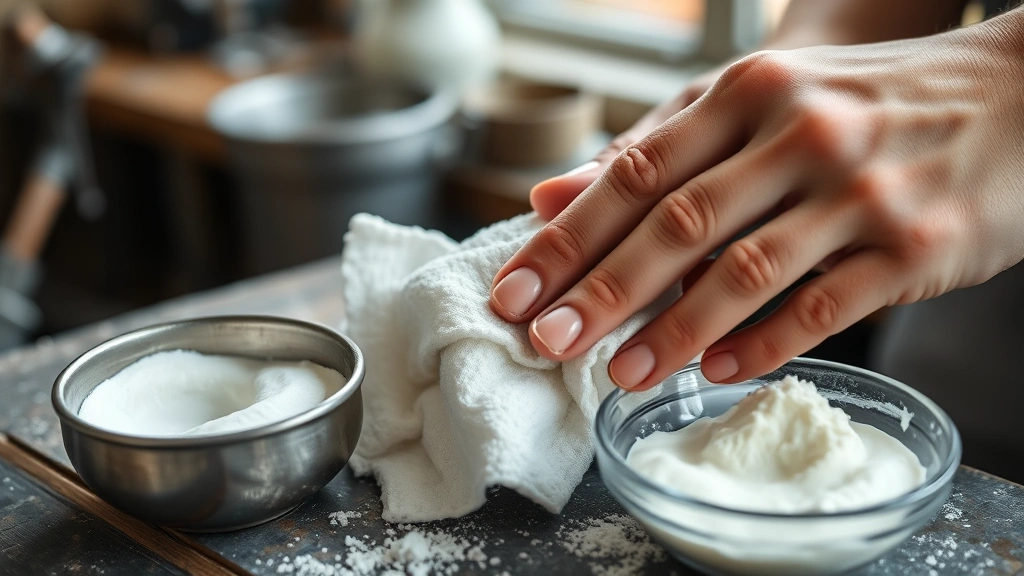 how to clean sterling silver -
Photorealistic hands working on polishing sterling silver with a soft cloth usi