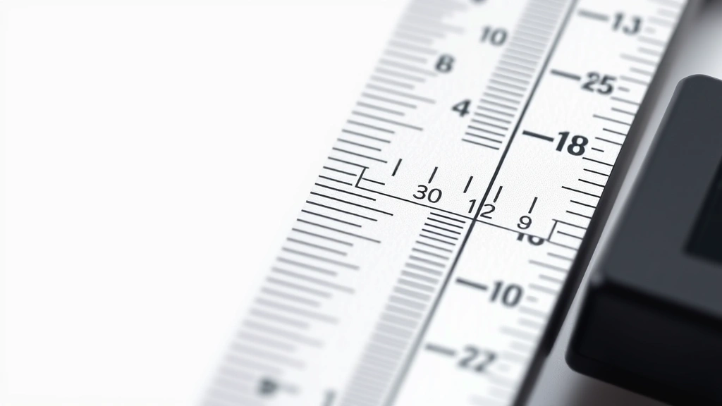 how to find displacement -
Photorealistic close-up macro photography of a precision measuring scale showin