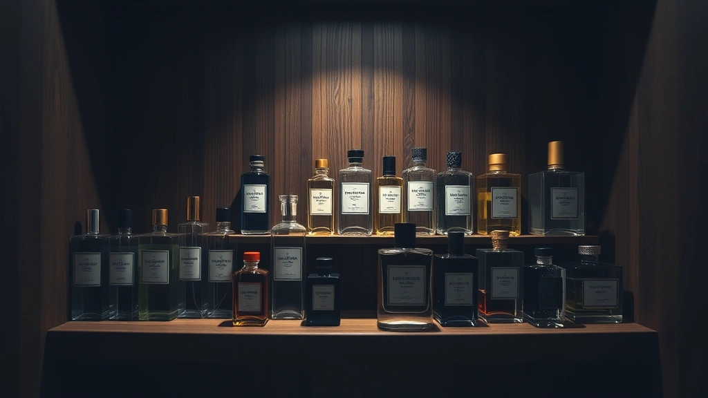 how to make perfume last longer -
Organized fragrance collection displayed on wooden shelf in cool dark storage a