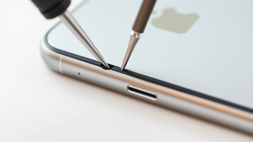 how to see if iphone is unlocked - Close-up of iPhone side panel showing SIM card tray being opened with eject tool