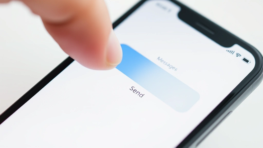how to send a scheduled text on iphone - Close-up of an iPhone screen showing the Messages app with a text composition wi