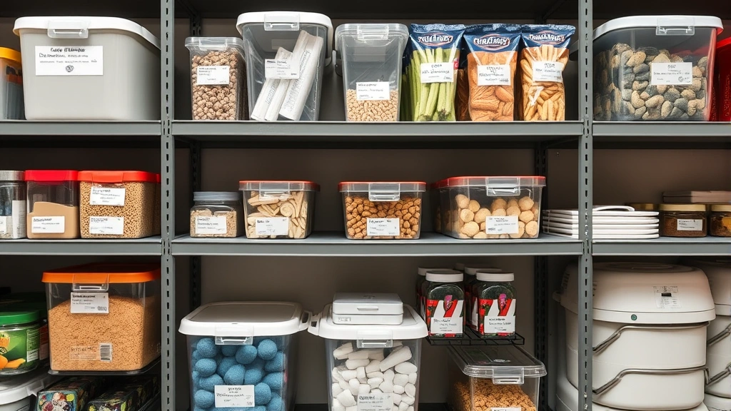 how to store dry ice -
organized on shelves with clear labeling and good air circulation