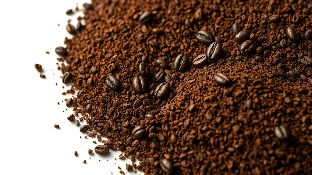 how to use a french press coffee maker -
Photorealistic close-up macro photography of coarse coffee grounds texture next