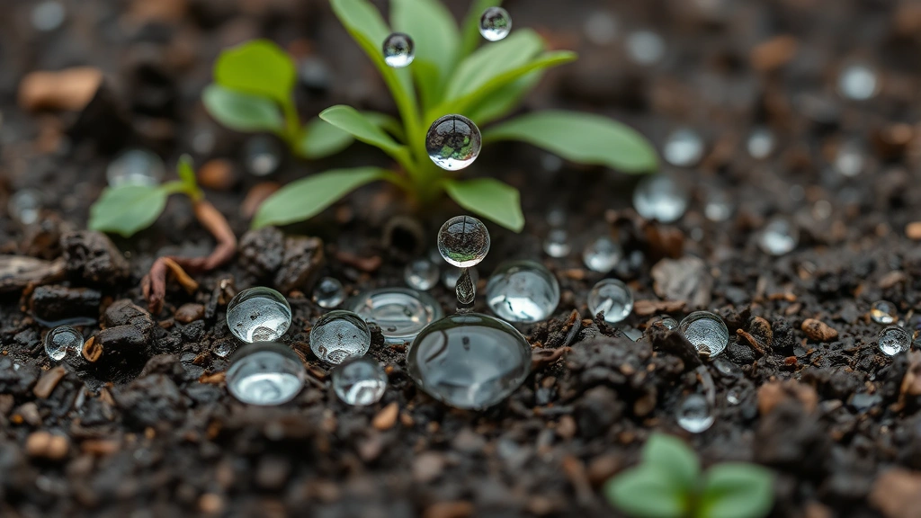 how to water succulents -
water droplets on soil after watering
