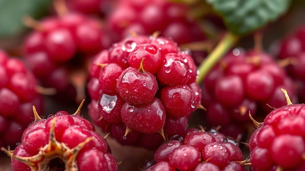 how to clean raspberries -
Photorealistic close-up macro photograph of individual fresh raspberries with w