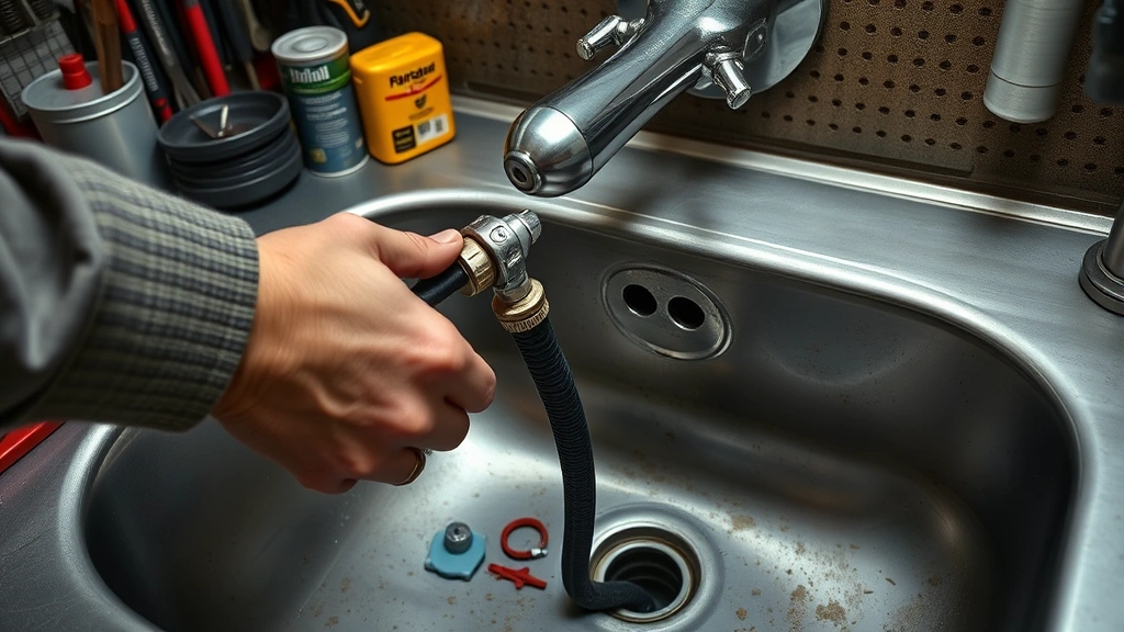 how to clean sink drain -
Photorealistic hands working on sink drain using a drain snake tool, workshop s