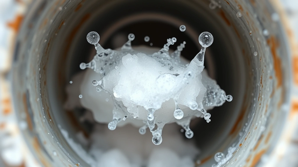 how to clean sink drain -
Photorealistic close-up macro photography of baking soda and white vinegar crea