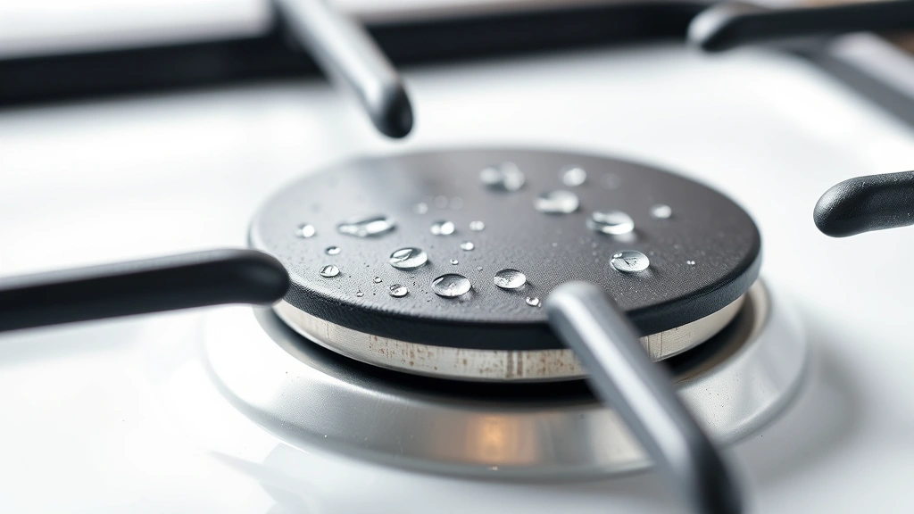 how to clean stove burners -
Photorealistic close-up macro photography of a shiny clean stove burner coil su