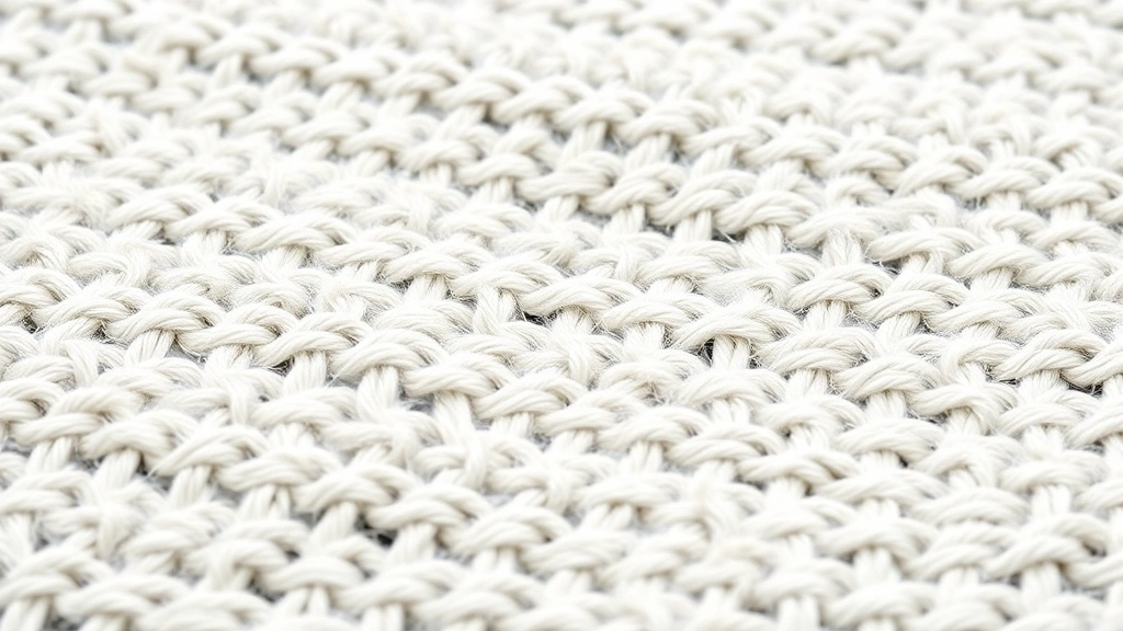 how to clean weighted blanket -
Photorealistic close-up: macro photography of weighted blanket fabric texture w