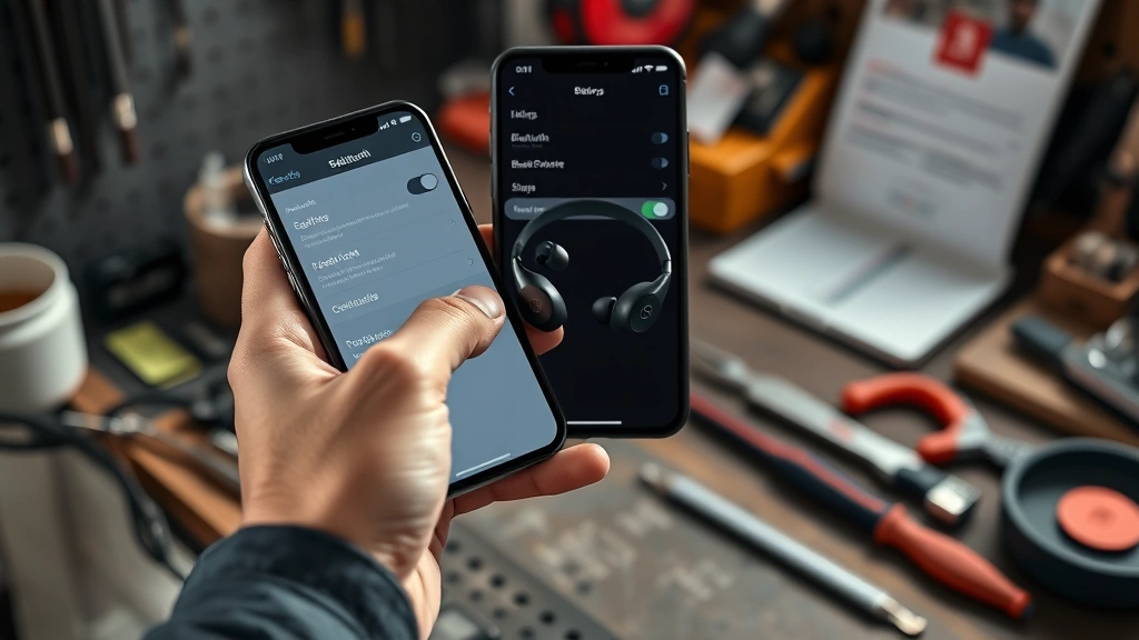 how to connect beats earbuds -
Photorealistic hands holding Beats earbuds near smartphone Bluetooth settings s