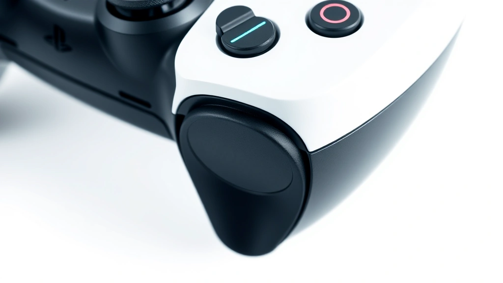 how to connect ps5 controller to ps5 -
Photorealistic macro photography close-up of PS5 controller pairing button area