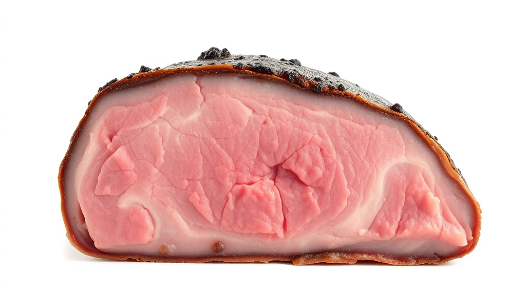 how to cook a london broil -
photorealistic close-up macro of london broil cross-section showing perfect med