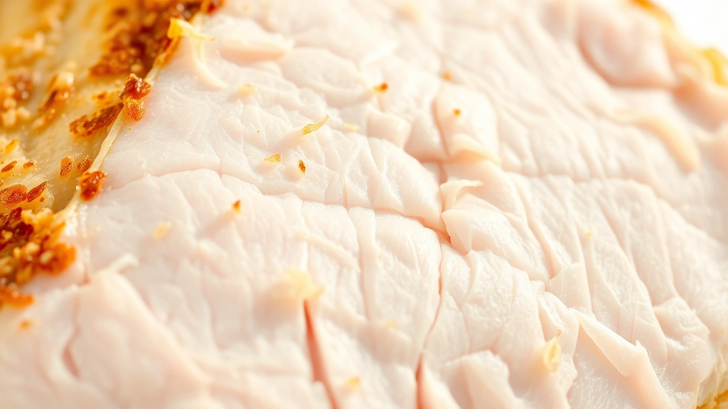 how to cook a turkey breast -
photorealistic close-up macro of turkey breast skin texture showing golden cris