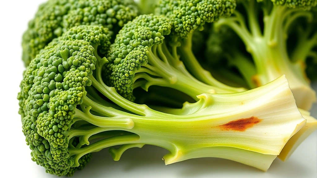 how to cook broccoli rabe -
Photorealistic close-up macro photography of broccoli rabe florets and peeled s