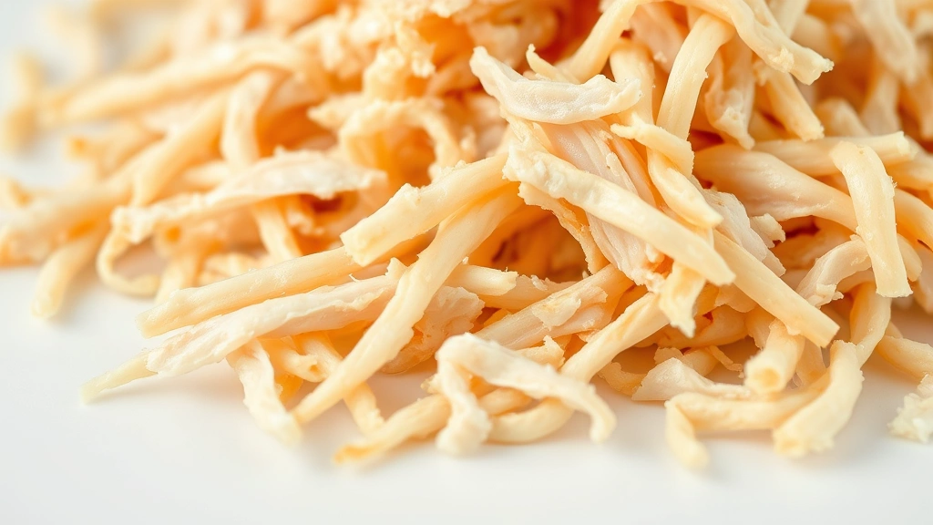 how to cook chicken for shredding -
photorealistic close-up, macro photography, sharp focus, no text, isolated on c