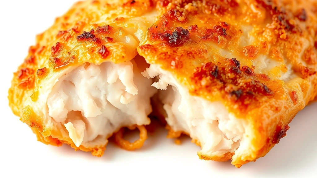 how to cook chicken thighs in a pan -
Close-up macro photography of crispy golden-brown chicken thigh skin with rende