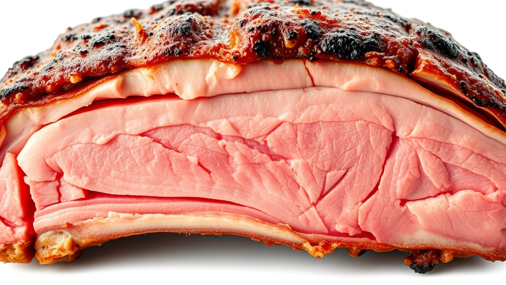 how to cook country style ribs in the oven -
Photorealistic close-up macro photography of cooked country style rib cross-sec