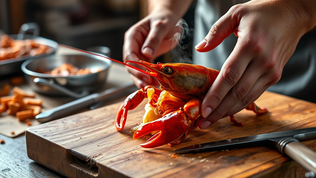 how to cook crawfish -
Photorealistic hands cracking open a cooked crawfish and extracting the tail me